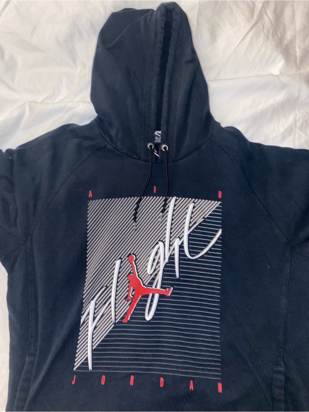 Jordan Black Pullover Hoodie with Red Jumpman Graphic